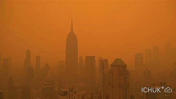 全球污染最严重！美国纽约空气污染指数爆表：实时画面可怕 加拿大山火爆发所致